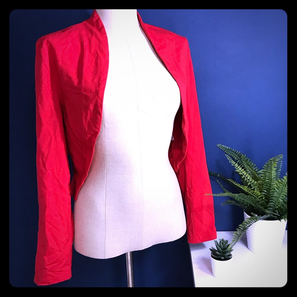 NWT Red Bolero Blazer LG